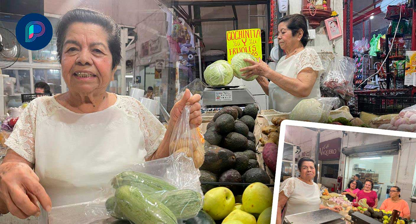 A sus 84 años, doña Tina conserva legado del puesto de frutas y verduras en Cajeme que le fue heredado hace 4 décadas