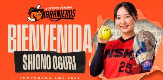 Lanzadora japonesa Shiono Oguri reforzará a Naranjeros Softbol Femenil en Liga Mexicana
