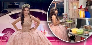 ¿Dogos quinceañeros? Con todo y vestido llega joven a comer hotdogs antes de su fiesta de XV años en Navojoa