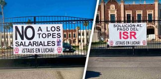 Cierran maestros de Staus puertas de Unison en Hermosillo; exigen transparencia y respeto a condiciones laborales