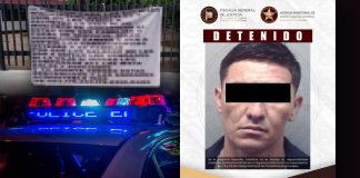 Detienen a hombre que colocó 9 narcomantas en 8 puntos de Hermosillo