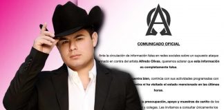 Autoridades desmienten ataque al cantante Alfredo Olivas en Tamaulipas