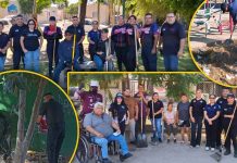 Policías y vecinos limpian parques de Ciudad Obregón; buscan recuperar espacios para ciudadanos