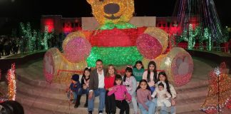 Llega la Navidad a Cajeme: familias disfrutan encendido del Árbol e iluminación de Plaza Municipal