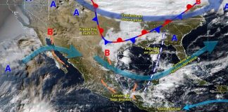Frente frío 21 activa lluvias intensas y fuertes vientos en México