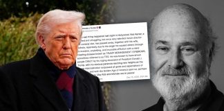 Trump reacciona al asesinato de Rob Reiner y lo relaciona con ataques en su contra