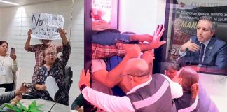 Se manifiestan colectivos en Congreso de Sonora contra Ley de Aguas, cuestionan a diputado Omar del Valle