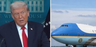 El Air Force One, con Trump a bordo, regresa a tierra tras detectar un "problema eléctrico menor"