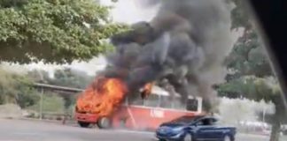 Fue cortocircuito incendio de camión al sur de Hermosillo, confirman autoridades