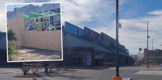 Levantan valla de madera alrededor de Sam’s Club Vado del Río en Hermosillo