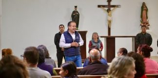 Entrega ‘Toño’ Astiazarán ampliación de tejabán en templo San Ignacio Loyola en Hermosillo