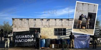 Aseguran más de 2 mil litros de diésel en cateo en Sonoyta; investigan posible huachicoleo Aseguran más de 2 mil litros de diésel en cateo en Sonoyta; investigan posible huachicoleo