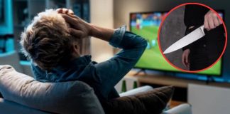 Ataca mujer con tijeras y cuchillo a su esposo mientras veía futbol; pensó que la insultaba a ella