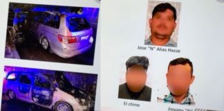 Detienen a 3 hombres acusados de calcinar a 5 personas dentro de un automóvil