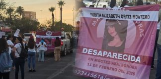 Protestan en Hermosillo para exigir la aparición con vida de Yudith Elizabeth Ortiz Montero Protestan en Hermosillo para exigir la aparición con vida de Yudith Elizabeth Ortiz Montero