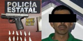 Arrestan a hombre con pistola y droga al norponiente de Hermosillo