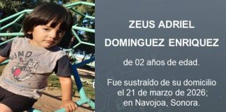 Buscan a niño de 2 años desaparecido en Navojoa; activan Alerta Amber