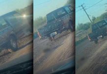 Captan en VIDEO a pareja arrastrando a un perro desde camioneta en Ciudad Obregón; Fiscalía investiga