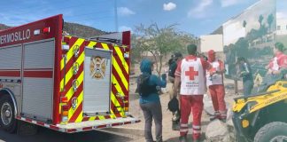 Bomberos rescatan a cuatro jóvenes varados en lo más alto del Cerro del Bachoco