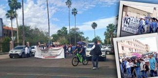 Marchan Staus y Steus para exigir respuesta a sus demandas laborales en Hermosillo, advierten posible huelga Marchan Staus y Steus para exigir respuesta a sus demandas laborales en Hermosillo, advierten posible huelga
