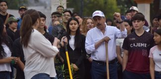 Javier Lamarque encabeza jornada de limpieza, reforestación y muralismo por el Día de la Tierra en Cajeme