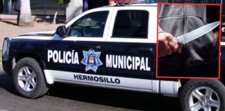 Detienen 2 hombres con cuchillos en plena vía pública al norponiente de Hermosillo