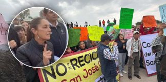 Sheinbaum regaña a manifestantes durante mitin en Puebla: protestaban contra planta de reciclaje
