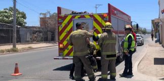 Hombre resulta lesionado tras caer de un andamio mientras trabajaba en una obra en Hermosillo