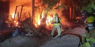 Incendio consume vivienda en Empalme; se desconocen causas del siniestro