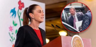 Secretario de Seguridad de EEUU se reúne en Palacio Nacional con Claudia Sheinbaum
