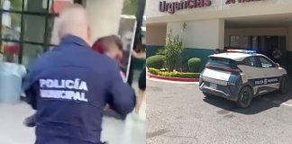 Bebé es trasladado por policías tras ser mordido por un perro en San Pedro El Saucito