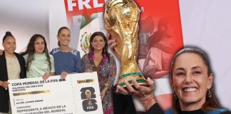 Sheinbaum entrega boletos para el Mundial 2026 a jóvenes ganadoras de concurso de dominadas