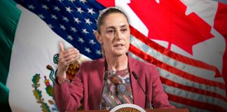 Claudia Sheinbaum recibe en Palacio Nacional a delegación de EEUU para iniciar negociaciones del T-MEC