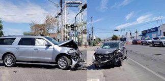 Dos choques ocurren casi al mismo tiempo en Hermosillo; tres personas resultan lesionadas