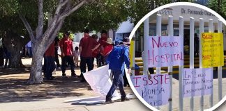 Movimiento magisterial suspende temporalmente bloqueo en el hospital “Fernando Ocaranza” del ISSSTE en Hermosillo