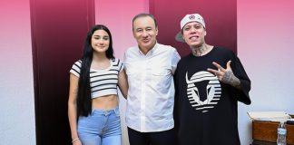 “Siempre un gusto”: Visitan Santa Fe Klan y Camila Zamorano a Durazo en Palacio de Gobierno en Hermosillo