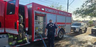 Rescatan a mujer con quemaduras durante incendio en vivienda al norte de Hermosillo