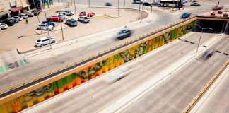 Lleva avance del 95% mural del paso desnivel Colosio y Solidaridad en Hermosillo