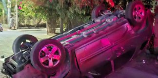 Dos accidentes dejan mujeres lesionadas, un vehículo incendiado y otro volcado al sur de Sonora