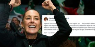 “Gracias por defender nuestros colores con pasión”: Celebra Sheinbaum triunfo de México ante Ecuador en 16vos de final del Mundial "Gracias por defender nuestros colores con pasión": Celebra Sheinbaum triunfo de México ante Ecuador en 16vos de final del Mundial
