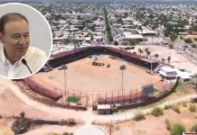 Avanza remodelación del Estadio “Ciclón” Echeverría en Navojoa con inversión de 200 mdp: Durazo