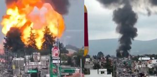 Desalojan a 2 mil personas tras potente explosión en almacén de gas en Puebla