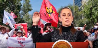 Sheinbaum rechaza represión en protestas de la CNTE y acusa “provocación” para generar confrontación con el Gobierno
