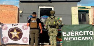Operativo AMIC-DEFENSA en Caborca termina con decomiso de máquinas tragamonedas y droga
