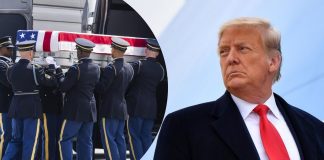 Trump recibe restos de cuatro militares estadounidenses fallecidos en conflicto en Medio Oriente
