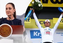 Sheinbaum felicita a Isaac del Toro por hacer historia y asegurar un lugar en el podio del Tour de Francia Sheinbaum felicita a Isaac del Toro por hacer historia y asegurar un lugar en el podio del Tour de Francia