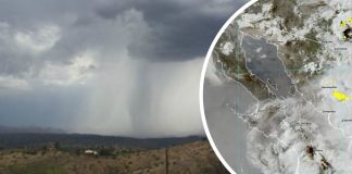 Tormenta avanza desde Yécora hacia el sur de Sonora; alertan por lluvias intensas, granizo y crecida de arroyos en estos municipios