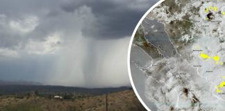 Tormenta avanza desde Yécora hacia el sur de Sonora; alertan por lluvias intensas, granizo y crecida de arroyos en estos municipios