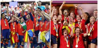 España hace historia en el futbol: primer país campeón del mundo en masculino y femenil en simultaneo España hace historia en el futbol: primer país campeón del mundo en masculino y femenil en simultaneo