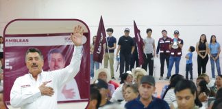 Javier Lamarque participa en asamblea informativa en San Ignacio Río Muerto dentro de proceso interno de Morena en Sonora